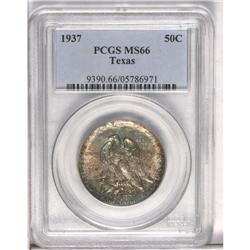 	1937 50C Texas MS66 PCGS. Mottled russet-red and gold 1937