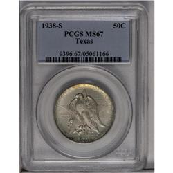 	1938-S 50C Texas MS67 PCGS. A strong striking impressi 1938-S