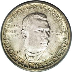	1947-S 50C Booker T. Washington MS67 PCGS. Superb bril 1947-S