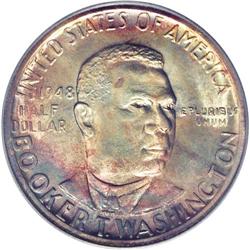 	1948 50C Booker T. Washington MS65 PCGS. Exuberantly t 1948