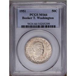 	1951 50C Booker T. Washington MS66 PCGS. Original medi 1951