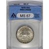 	1936 50C Wisconsin MS67 ANACS. A cream-gray Superb Gem 1936