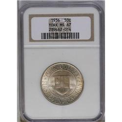 	1936 50C York MS67 NGC. A Superb Gem with soft, frosty 1936