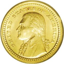 	1903 G$1 Louisiana Purchase/Jefferson MS66 PCGS. Nearl 1903