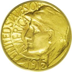 	1915-S G$1 Panama-Pacific Gold Dollar MS67 PCGS. This 1915-S