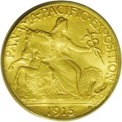 	1915-S $2 1/2 Panama-Pacific Quarter Eagle MS67 PCGS. 1915-S