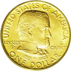 	1922 G$1 Grant With Star MS66 PCGS. A pretty, greenish 1922