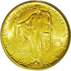 	1926 $2 1/2 Sesquicentennial MS65 PCGS. While near-Gem 1926