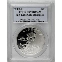 	2002-P S$1 Olympics PR70 Deep Cameo PCGS. Fully struck 2002-P