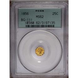 	1856 25C Liberty Octagonal 25 Cents, BG-111, R.3, MS62 1856