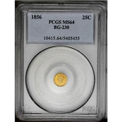 	1856 25C Liberty Round 25 Cents, BG-230, Low R.4, MS64 1856