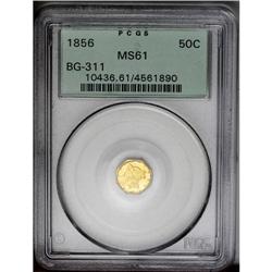 	1856 50C Liberty Octagonal 50 Cents, BG-311, Low R.4, 1856