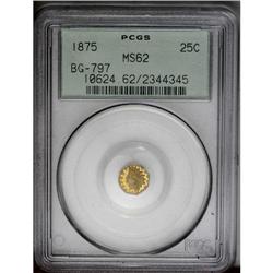 	1875 25C Indian Octagonal 25 Cents, BG-797, Low R.4, M 1875