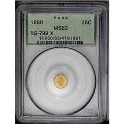 	1880 25C Indian Octagonal 25 Cents, BG-799X, R.3, MS63 1880