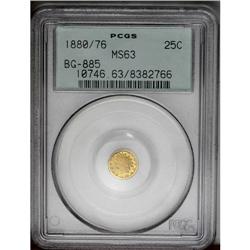 	1880/76 25C Indian Round 25 Cents, BG-885, R.3, MS63 P 1880/76