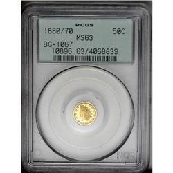 	1880/70 50C Indian Round 50 Cents, BG-1067, Low R.4, M 1880/70