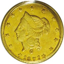 	1871 $1 Liberty Round 1 Dollar, BG-1204, High R.5, MS6 1871