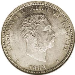 	1883 25C Hawaii Quarter MS61 ANACS. 1883