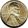 	1961-D 1C Lincoln Cent--Struck on a Dime Planchet--AU5 1961-D