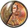 	1971-S 1C Lincoln Cent--Major Die Break--MS62 Red and 1971-S