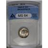Image 1 : 	1945-D 10C --Broadstruck--MS64 ANACS. Broadstruck and o 1945-D