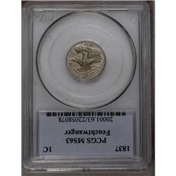 	1837 1C Feuchtwanger Cent MS63 PCGS. Low-120, HT-268, 1837