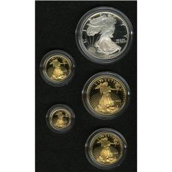 	A 1995-W 10th Anniversary Set of Proof Bullion Coins. H A 1995-W 10th Anniversary Set of Proof Bull