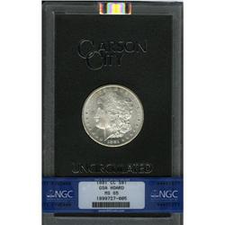	1881-CC S$1 MS65 NGC. A lightly toned and crisply stru 1881-CC