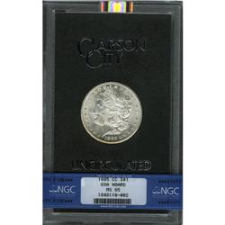 	1885-CC S$1 MS65 NGC. This lustrous and lightly toned 1885-CC