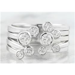 0.60 CTW Diamond 18K White Gold Ring