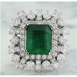 6.63 CTW Emerald 14K White Gold Diamond Ring