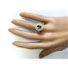 Image 4 : 2.25 CTW Natural Tsavorite And Diamond Ring In 18K Yellow Gold