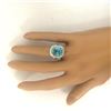 Image 6 : 13.30 CTW Natural Zircon 14K Solid White Gold Diamond Ring