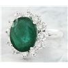 Image 2 : 7.20 CTW Emerald 18K White Gold Diamond Ring