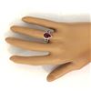 Image 6 : 2.13 CTW Natural Ruby 18K Solid White Gold Diamond Ring