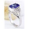 Image 4 : 3.40 CTW Natural Tanzanite 14K Solid White Gold Diamond Ring
