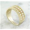 Image 3 : 0.66 CTW Two Row Diamond 18K Yellow Gold Ring