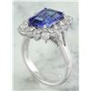 Image 3 : 5.06 CTW Tanzanite 14K White Gold Diamond Ring