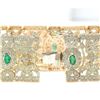 Image 2 : 7.63 CTW Natural Emerald 18K Solid Yellow Gold Diamond Bracelet