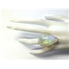 Image 4 : 19.42 CTW Natural Opal And Diamond Ring In 18K Yellow Gold