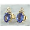 Image 3 : 2.79 CTW Tanzanite 18K Yellow Gold Diamond Earrings