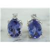 Image 1 : 3.26 CTW Tanzanite 14K White Gold Diamond Earrings