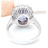 Image 3 : 4.94 CTW Natural Tanzanite 14K Solid White Gold Diamond Ring