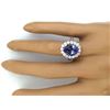 Image 5 : 4.94 CTW Natural Tanzanite 14K Solid White Gold Diamond Ring