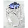 Image 3 : 5.50 CTW Tanzanite 18K White Gold Diamond Ring