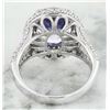 Image 4 : 5.50 CTW Tanzanite 18K White Gold Diamond Ring
