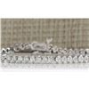 Image 1 : 4.20CTW Natural Diamond Bracelet In 14K Solid White Gold
