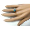 Image 4 : 1.50 CTW Natural Turquoise Ring In 18K Yellow Gold