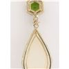 Image 3 : 8.39 CTW Natural Opal Tsavorite Diamond Pendant In 14k Solid Yellow Gold