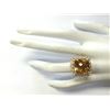 Image 4 : 13.50 CTW Natural Citrine And Diamond Ring In 18K Yellow Gold